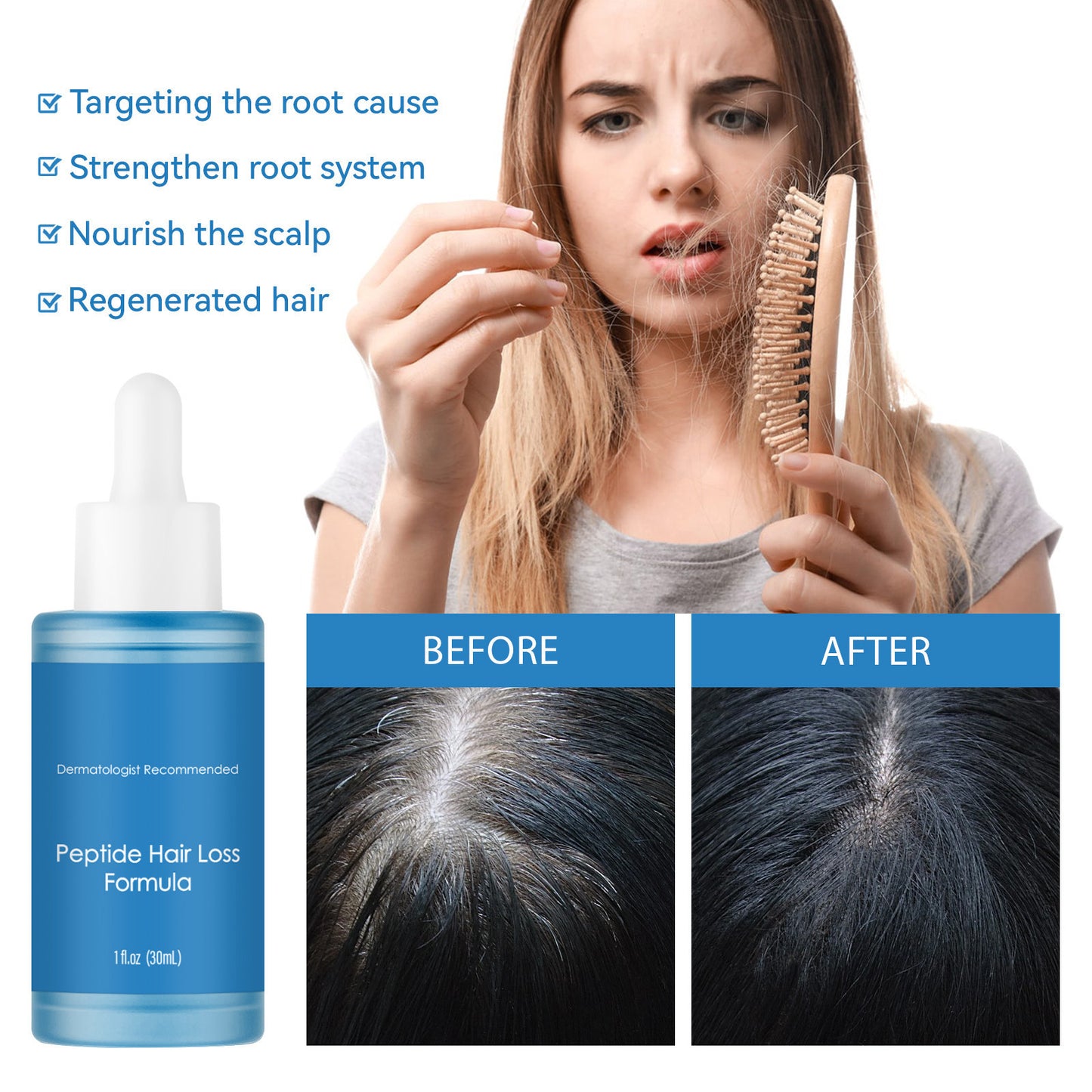 Non-labeled Blue Copper Peptide Hair Care Dense Hair Nourishing