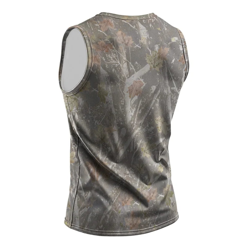 Camouflage Mens Vest Street Fashion Round Neck Sleeveless Tshirt Printed Daily Outdoor Sports Fitness Running Top 2025 New Style
