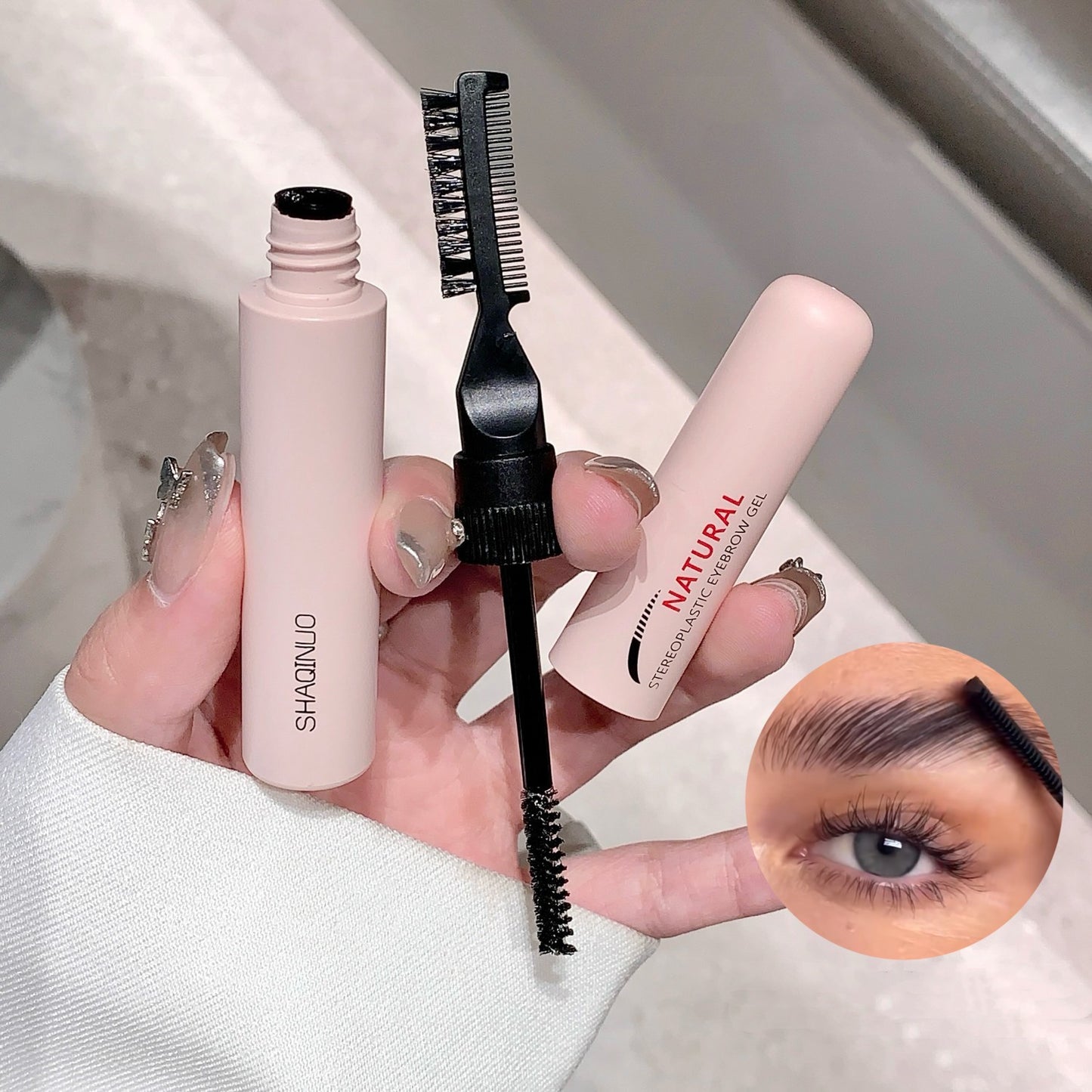 Natural Three-dimensional Plastic Double-headed Brow Cream