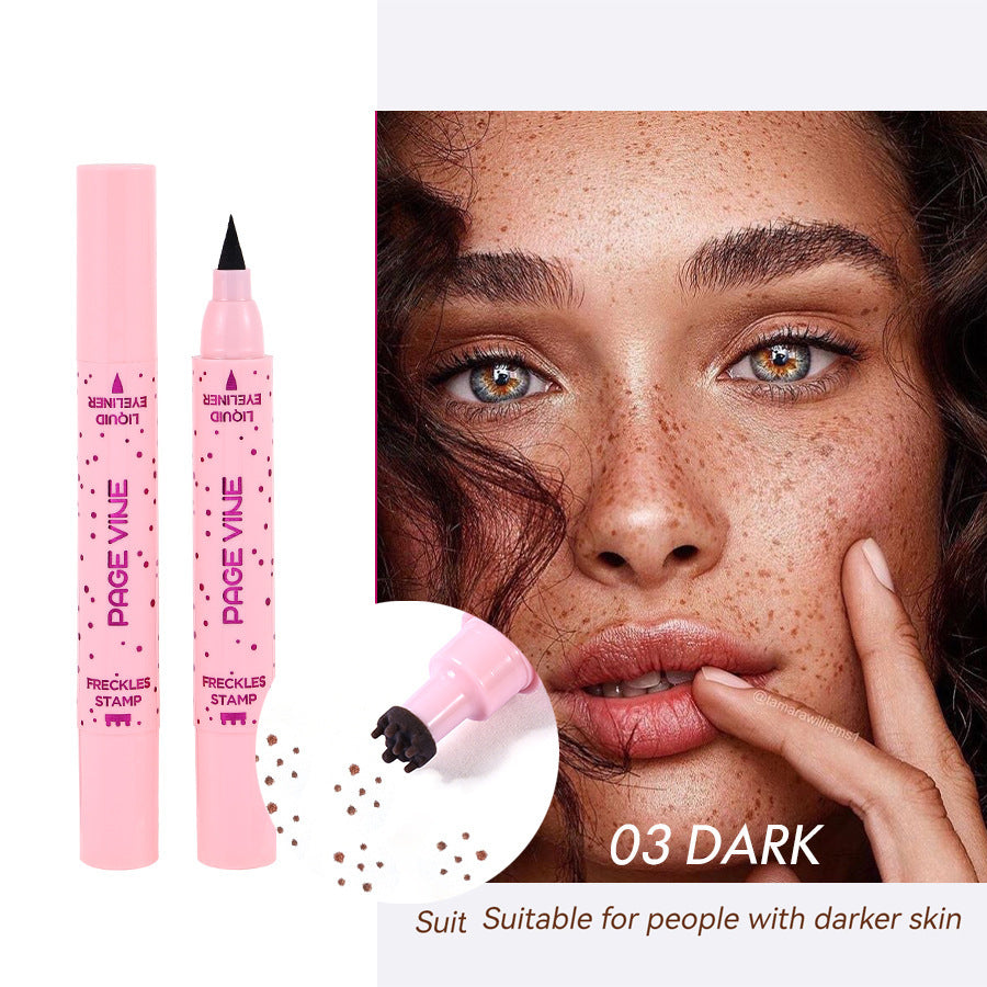 Natural Freckle Pen Double-headed Eyeliner Long-lasting Easy To Color Makeup