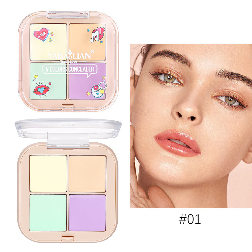 Concealer Plate Makeup Waterproof And Sweat-proof Four Colors