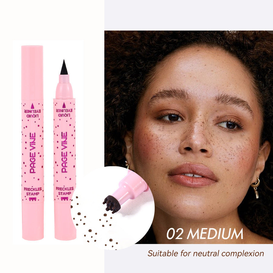 Natural Freckle Pen Double-headed Eyeliner Long-lasting Easy To Color Makeup