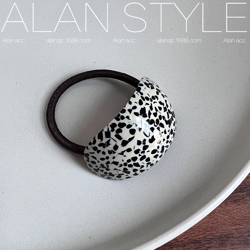 Oval Acetate Hair Band Ins Online Influencer Fashion Hair Rope Rubber Band Ponytail Bun Temperament Head Rope Top Cuft