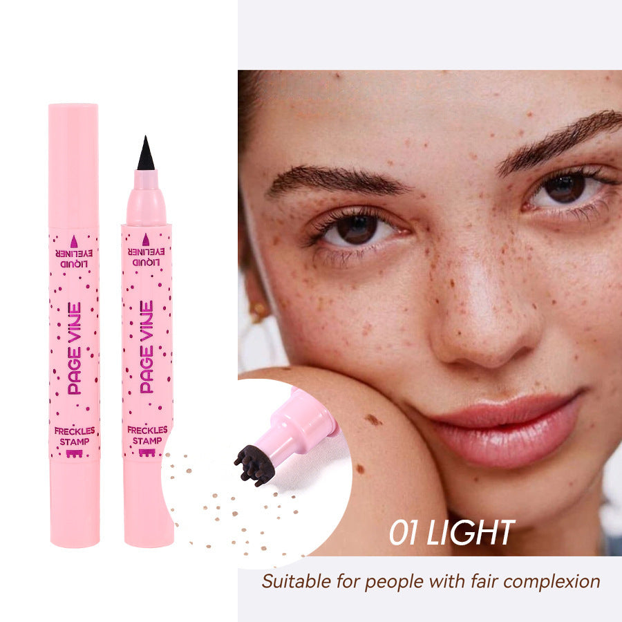 Natural Freckle Pen Double-headed Eyeliner Long-lasting Easy To Color Makeup
