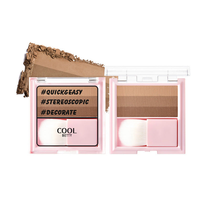 New Contouring Pan Powder Tricolor Highlight Shadow