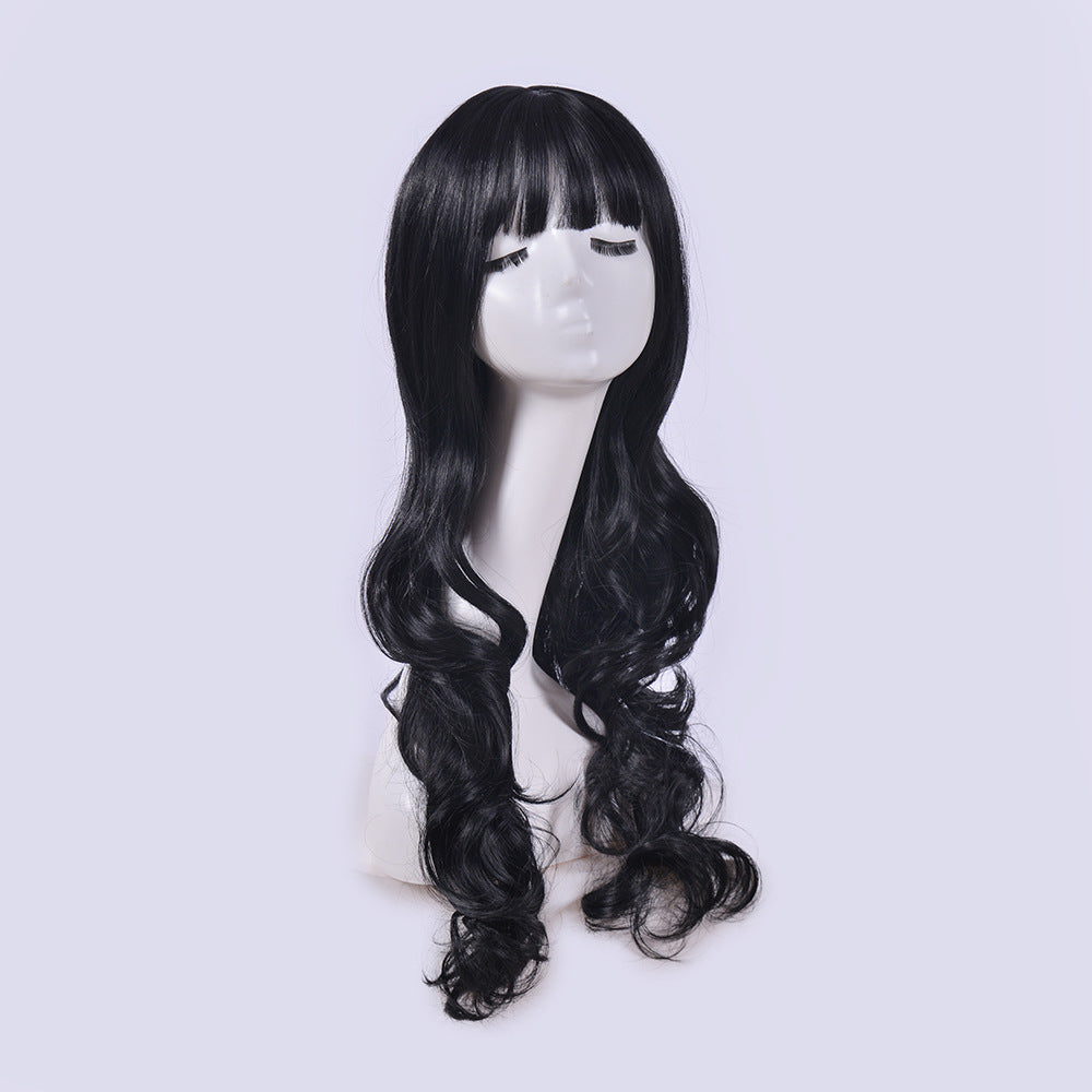 Full Head Pull-over Style Air Bangs High Temperature Silk Curls