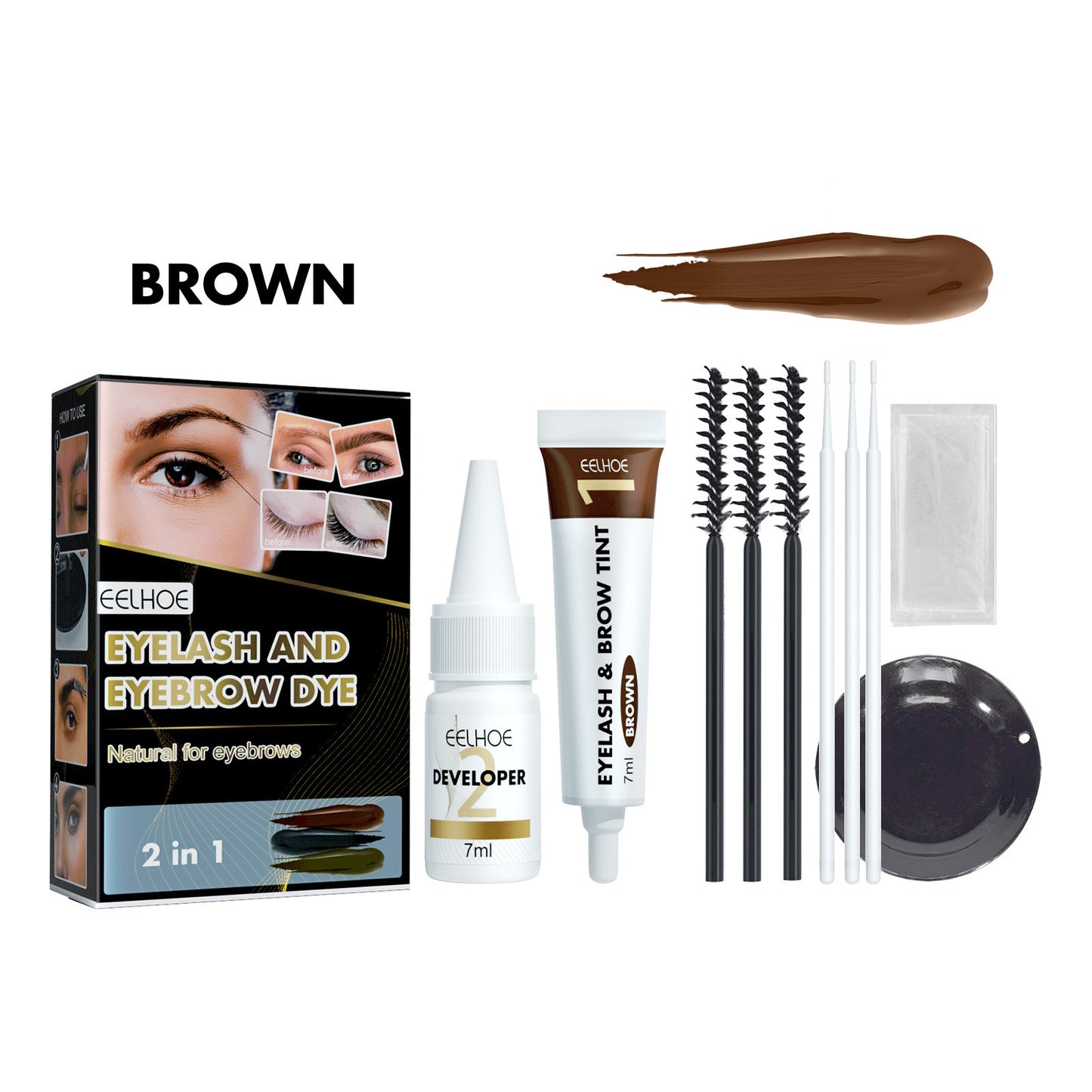Two-in-one Eyelash Dyeing Suit Does Not Fade