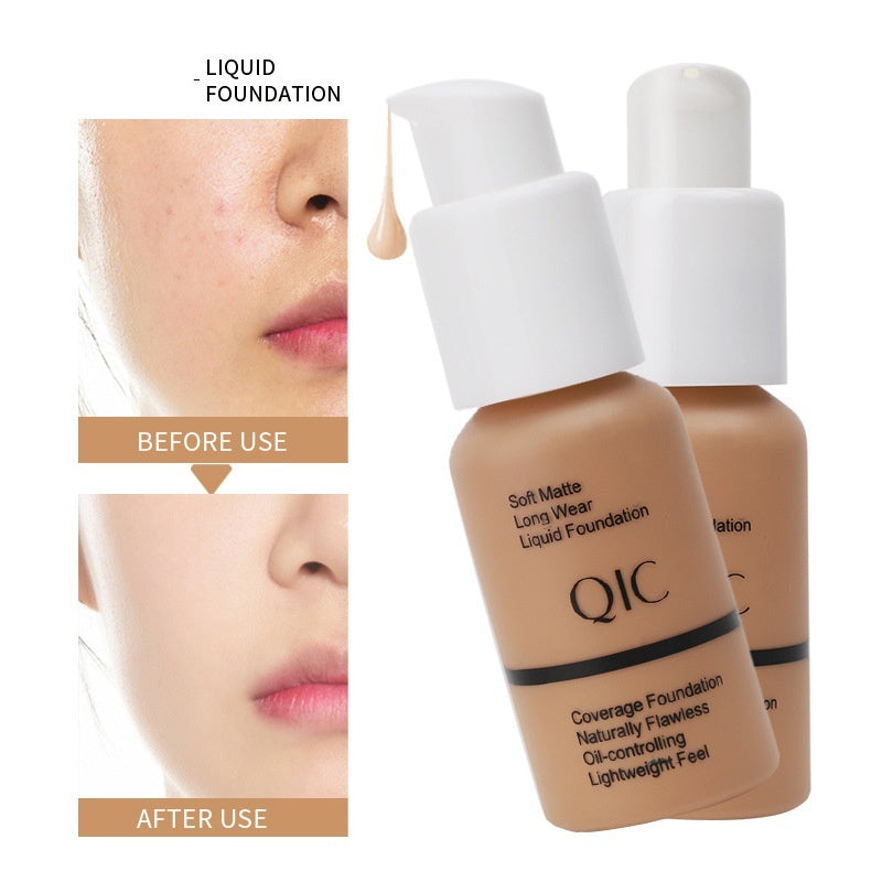 Concealer Smear-proof Makeup Waterproof Invisible Pore Liquid Foundation
