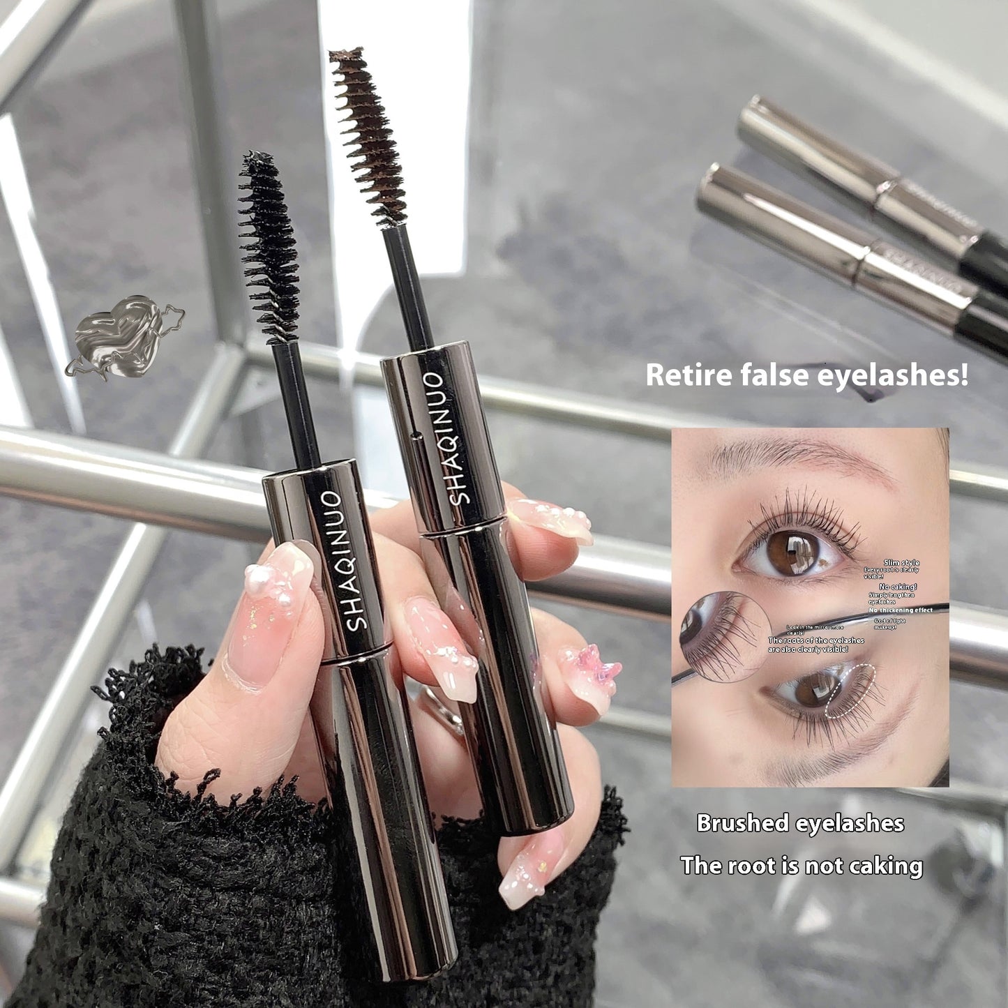 SHAQINUO Shanuo Long Curling Double-headed Mascara