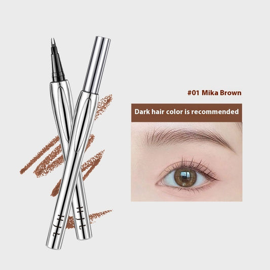 Two-fork Eyebrow Pencil Waterproof And Sweat-proof Natural Three-dimensional Wild Multi-purpose