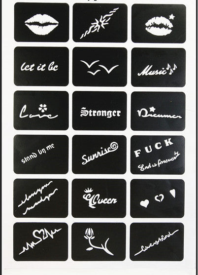 Semi-permanent Tattoo Stickers Juice Small Template Waterproof