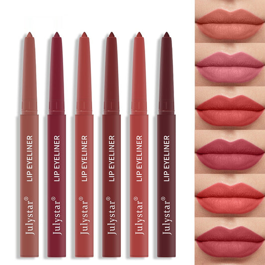 Waterproof Sweatproof Fadeless Automatic Lip Liner European And American Matte Multicolor
