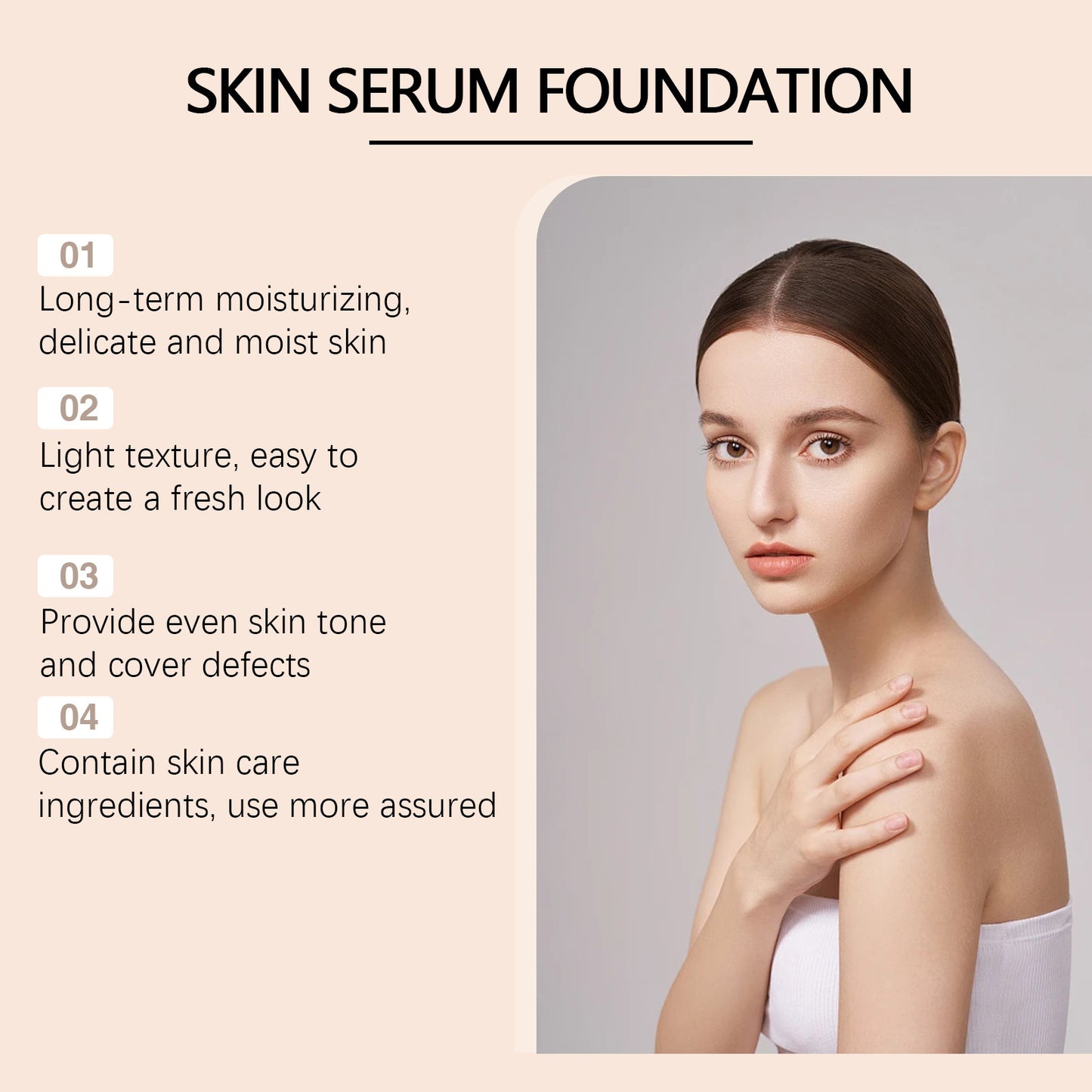 Moisturizing Concealing Foundation Long Lasting Smear-proof Makeup