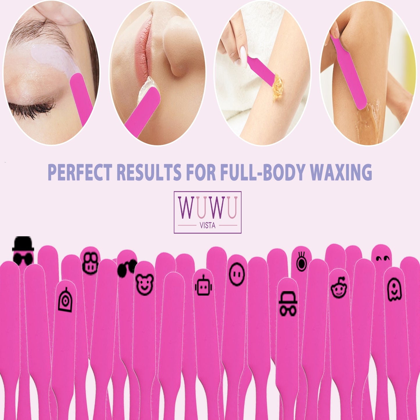 WUWUVISTA Non-stick Wax Silicone Spatula Hair Removal Accessories Easy To Clean And Reusable Large Area Hair Removal Wax Scraper