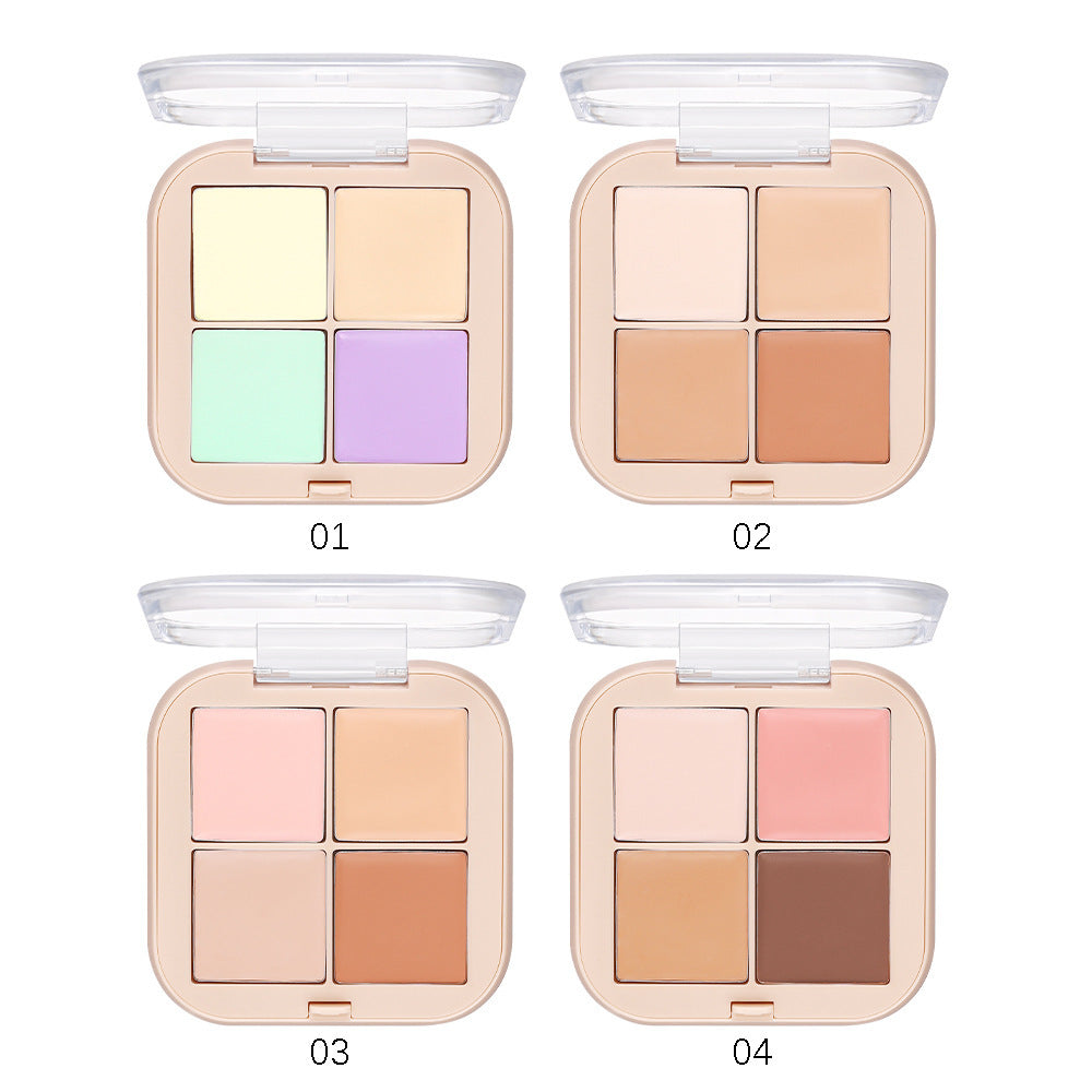 Concealer Plate Makeup Waterproof And Sweat-proof Four Colors