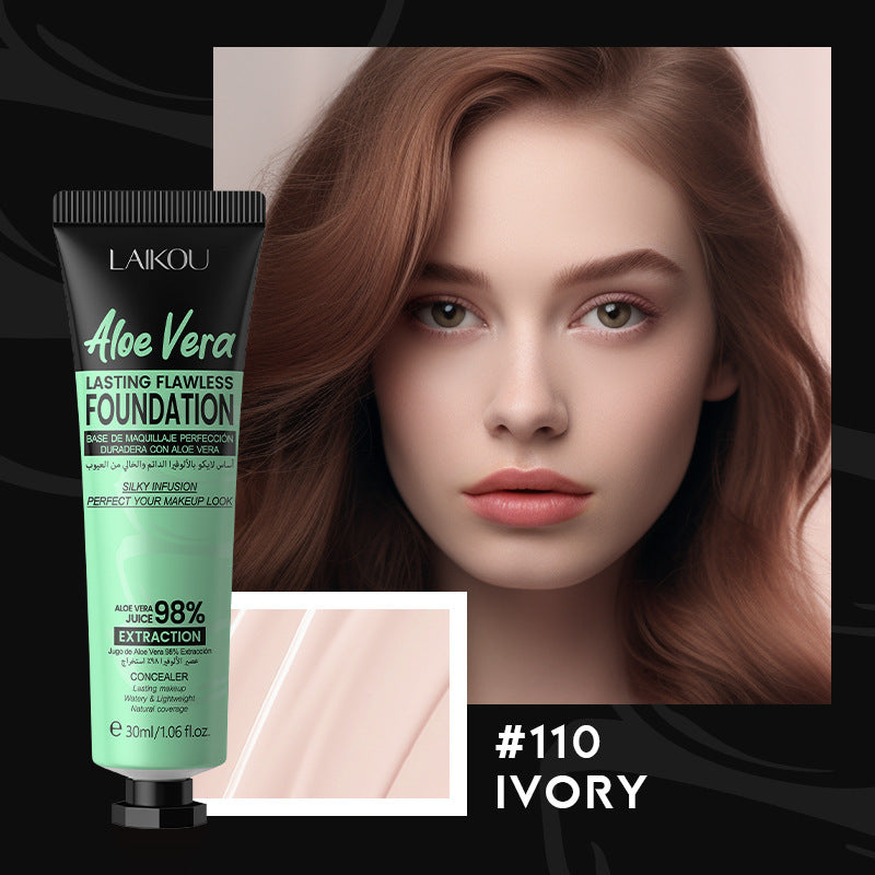 Aloe Liquid Foundation Two-color Cover Blemishes Skin Lifting Plant Extract