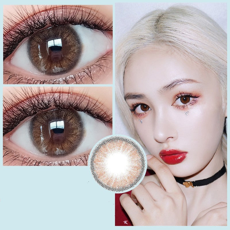 Beauty Pupil Male Students Natural Blue Male Gray Myopia Brown