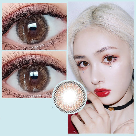 Beauty Pupil Male Students Natural Blue Male Gray Myopia Brown