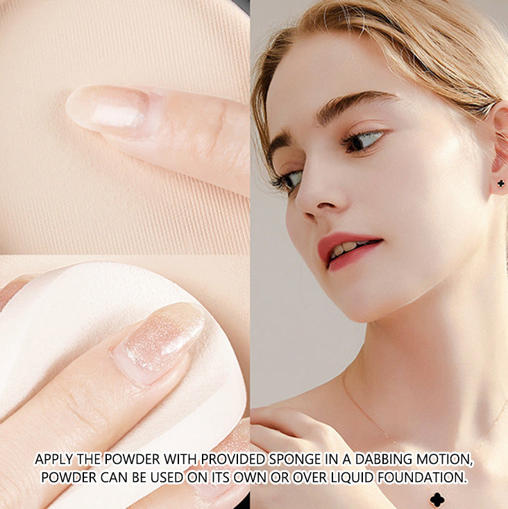 Concealer And Moisturizer Oil Control And Waterproof Sweat-proof Long-lasting Wet And Dry Dual-use Double Layer Powder