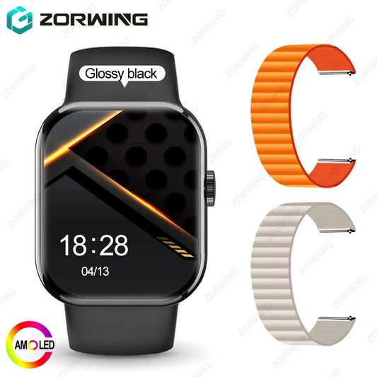 H16 Pro AMOLED 46mm Smart Watch Men Women Sport Watches Series 10 Always-on Display Local Music Album Compass Stocks Smartwatch