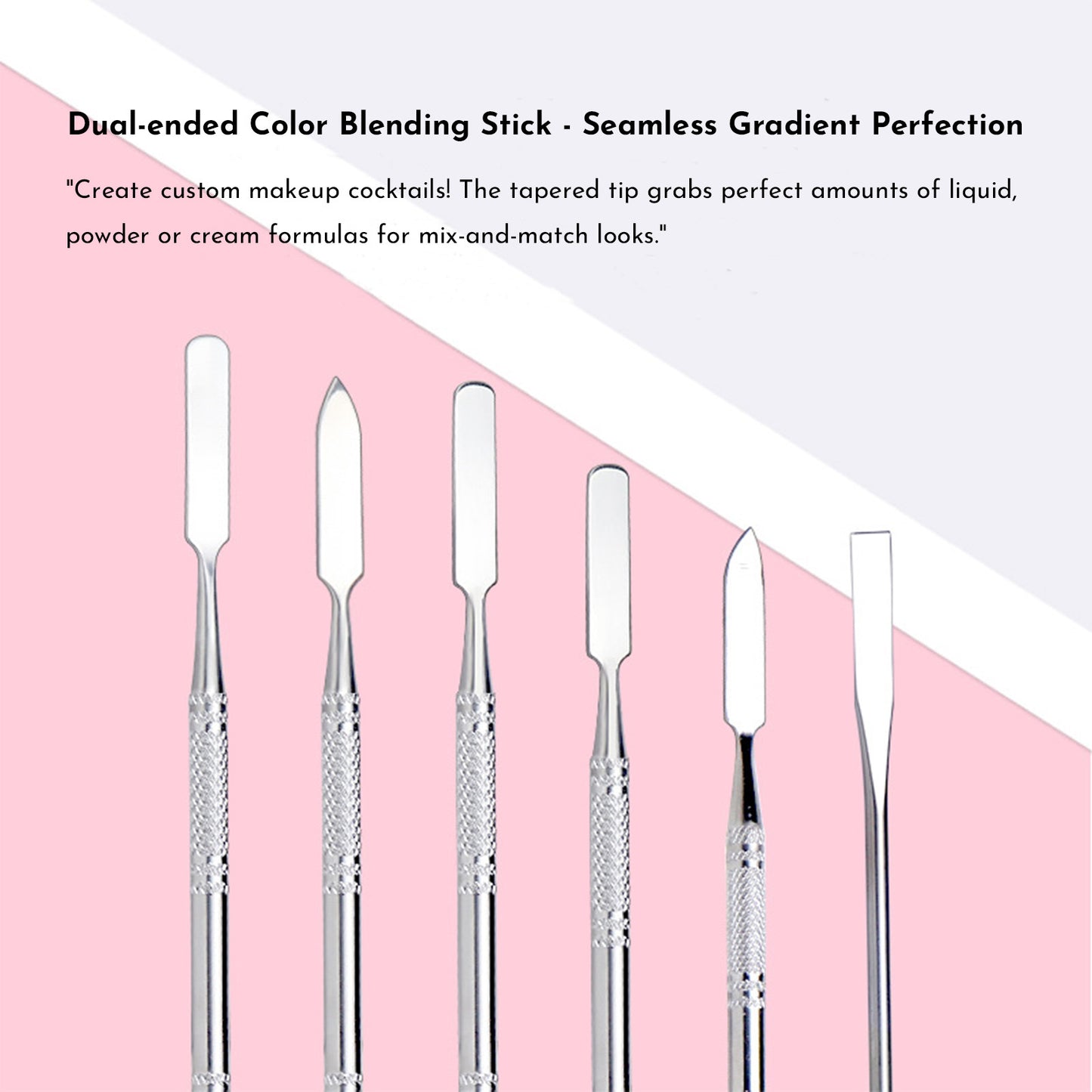 Stainless Rod Depotting Mixing Tool Foundation Mixing Stick Spurtle Spatula Concealer Makeup Eye Shadow Cream Pigments Mixing Tool Nail Art Stirring Rod Cream