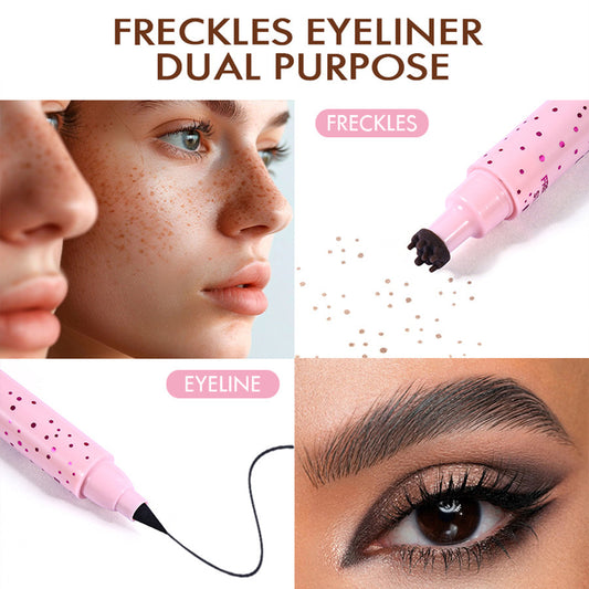 Natural Freckle Pen Double-headed Eyeliner Long-lasting Easy To Color Makeup