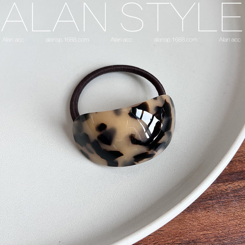 Oval Acetate Hair Band Ins Online Influencer Fashion Hair Rope Rubber Band Ponytail Bun Temperament Head Rope Top Cuft