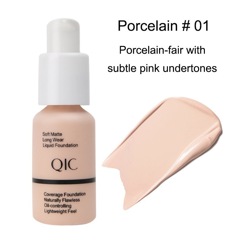 Concealer Smear-proof Makeup Waterproof Invisible Pore Liquid Foundation