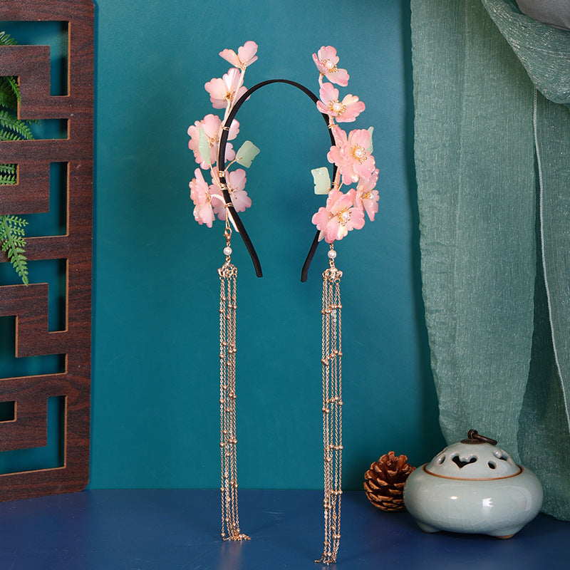 Hanfu Hair Hoop Fairy Versatile Glass Headwear Going Out Net Red Retro  Accessories